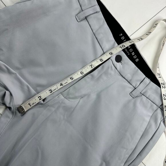 7 Diamonds Pants Mens 30x30 Fog Gray Infinity Chino Performance Golf Stretch - Picture 8 of 11